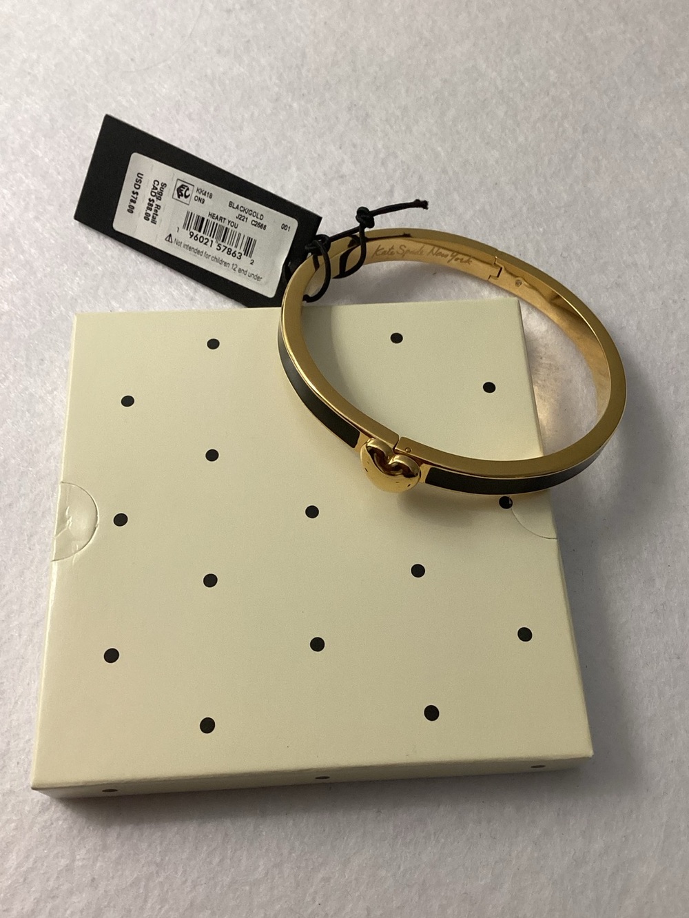 Kate Spade Heart You Enamel Hinged Bangle - Picture 5 of 10